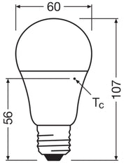 OSRAM LED Classic A40 E27 4.9W 2700K Mattierte Glühbirne - 4058075127319 [2 Stück]