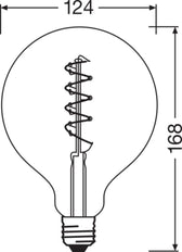 OSRAM Vintage 1906 LED Globe E27 4W Dimmbar Gold - 4058075270008