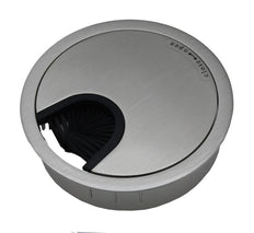 Metall Schreibtisch Kabeldurchführung 80mm Edelstahl Finish - 49.80.016