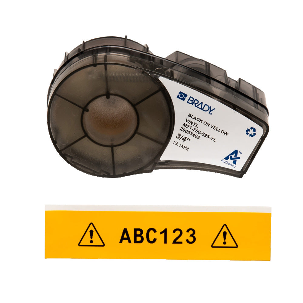 Brady M211 M210 Vinyl Etikettenband 19mm Schwarz Auf Gelb - 142811