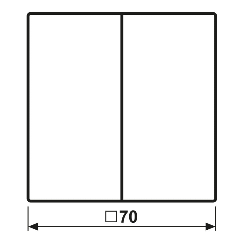 KNX LS990 Serie Doppel-Schalter Schwarz Graphit - LS102SWM