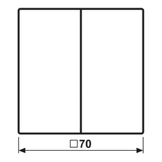 KNX LS990 Serie Doppel-Schalter Schwarz Graphit - LS102SWM