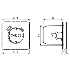 Jung LS990 Wandsteckdose Mit Doppelten USB A C Ladeanschlüssen - LS1520-15CALG