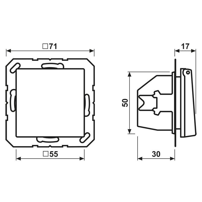 Jung A500 Wandsteckdose 16A 250V IP44 Mit Sicherheitsabdeckung - A1520BFKIKLSWM