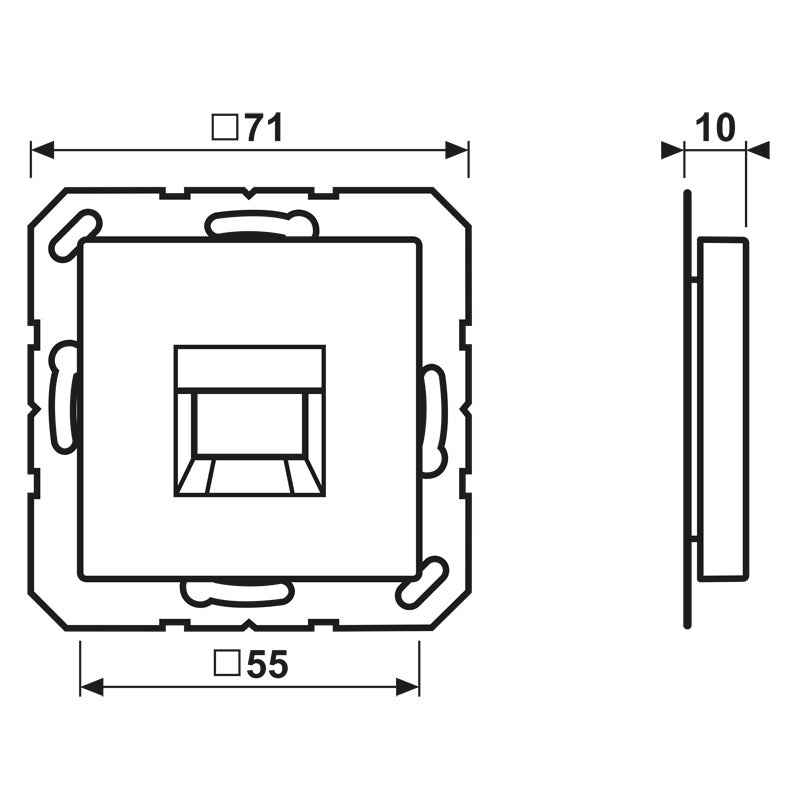 Jung A500 Modulare Jack Abdeckung Platte Anthrazit - A1569-15WEANM