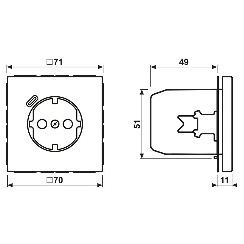 Jung LS990 Wandsteckdose Mit USB-C Schnellladeanschluss - LS1520-18CWW