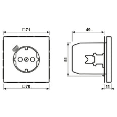 Jung LS990 Wandsteckdose Mit USB-C Schnellladeanschluss - LS1520-18CWW