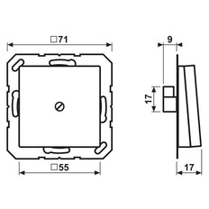 Jung A500 Kabel Einlass Abdeckung Mit Zugentlastung - A590BFASWM
