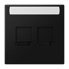 LS990 Duale Modulare Jack Abdeckung Platte Graphit Schwarz - LS1969-2NAWESWM