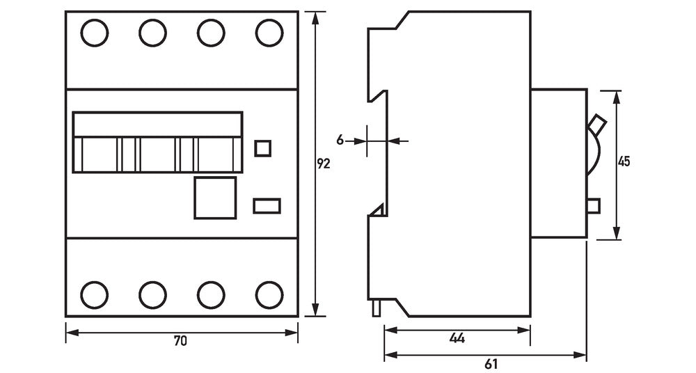 Doepke Type A RCBO 16A 30mA 3P+N Circuit Breaker - 09945104