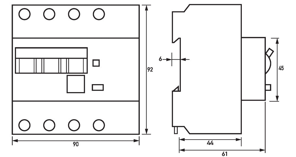 Doepke 40A Typ A RCBO Sicherungsautomat 300mA 3P+N - 09945118