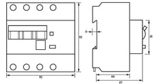Doepke 40A Typ A RCBO Sicherungsautomat 300mA 3P+N - 09945118