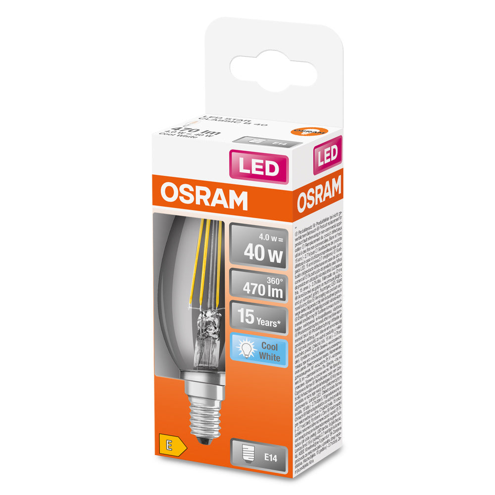 Osram Led E14 4W 4000K Klassische Kerzenlampe - 4058075437142 [2 Stück]