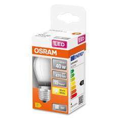 OSRAM LED Classic P40 4W E27 2700K Mattierte Glühbirne - 4058075437067 [2 Stück]