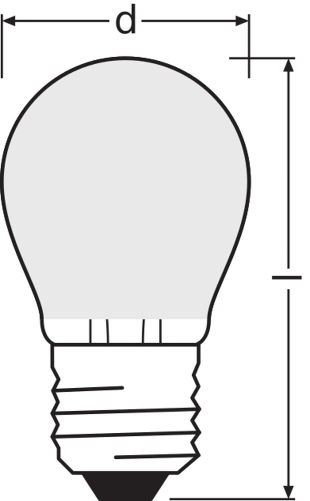 OSRAM LED Classic P40 4W E27 2700K Mattierte Glühbirne - 4058075437067 [2 Stück]