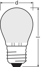 OSRAM LED Classic P40 4W E27 2700K Mattierte Glühbirne - 4058075437067 [2 Stück]