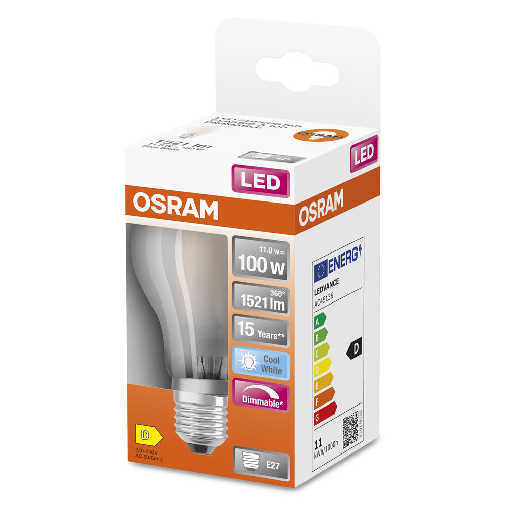 Osram Led E27 11W Dimmbare Klassische Glühbirne 4000K - 4058075434707