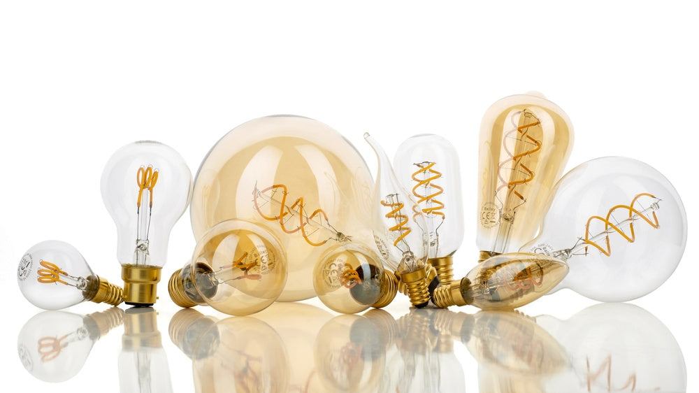 Bailey Spiraled Basic G95 LED Filament Globe Lamp E27 4W Gold - 144338