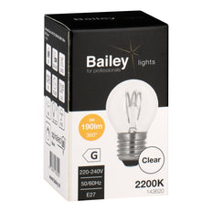 Bailey Spiraled Basic G45 E27 3W Dimmable LED Filament Bulb - 143620