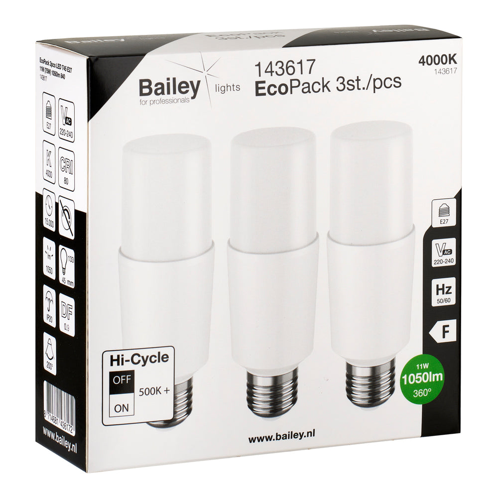 EcoPack LED T45 E27 11W 4000K 1050lm - 143617 [3 Stück]