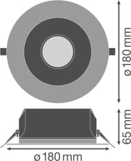 Niedrig Blendendes LED Einbauleuchte UGR19 DN155 14W IP54 - 4058075459137