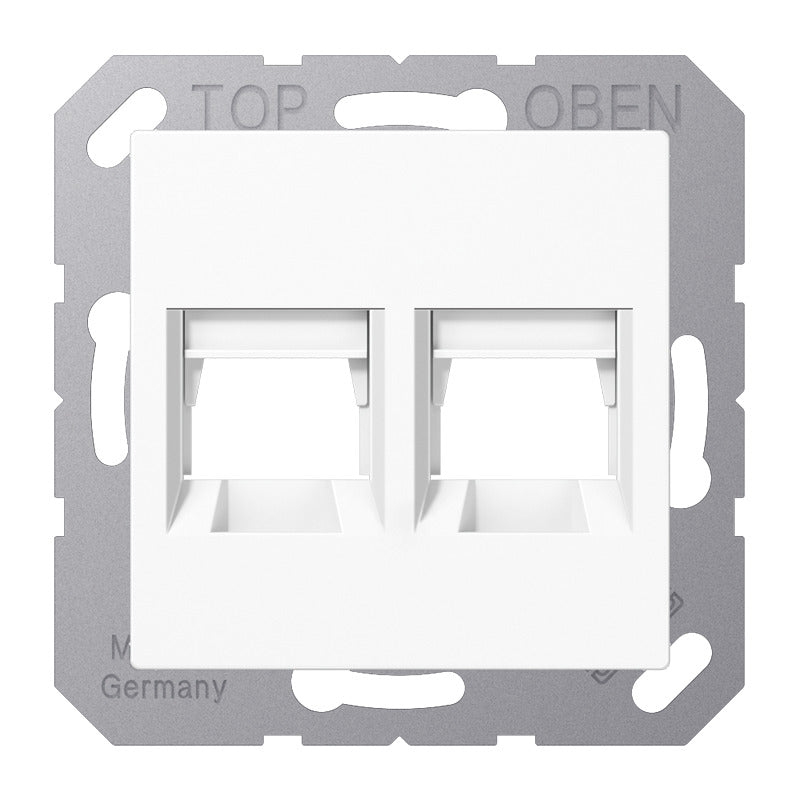 Jung AS500 Doppelte RJ45 Abdeckung Weiß - A1569-2BRWW