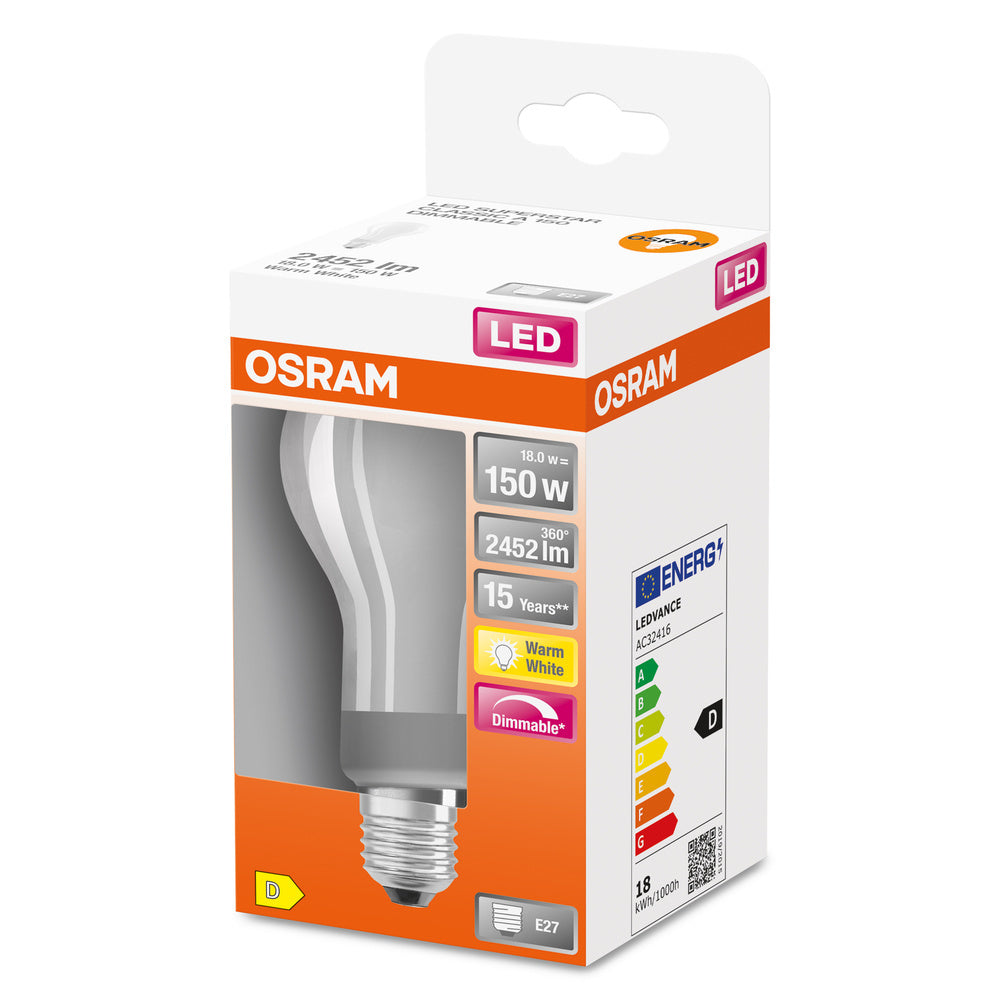 OSRAM LED Superstar Classic A150 18W E27 2700K Dimmbar - 4058075437326