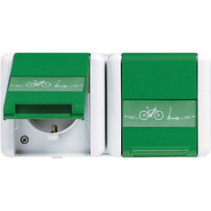 Jung Wg800 Dual E-Bike Ladebuchse Grün Ip44 - 8220Gnnaweb