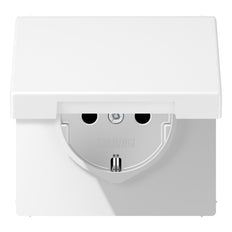 Jung LS990 16A Geschützte Wandsteckdose Mit Sicherheitsabdeckung - LS1520NBFKIKLWWM