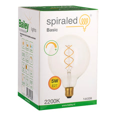 Bailey Spiralförmige Basis G125 E27 Dimmbares LED Globe 4W 2200K - 144339