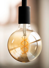 Bailey Spiralförmige Basis G95 LED Filament Globe Lampe E27 4W Gold - 144338