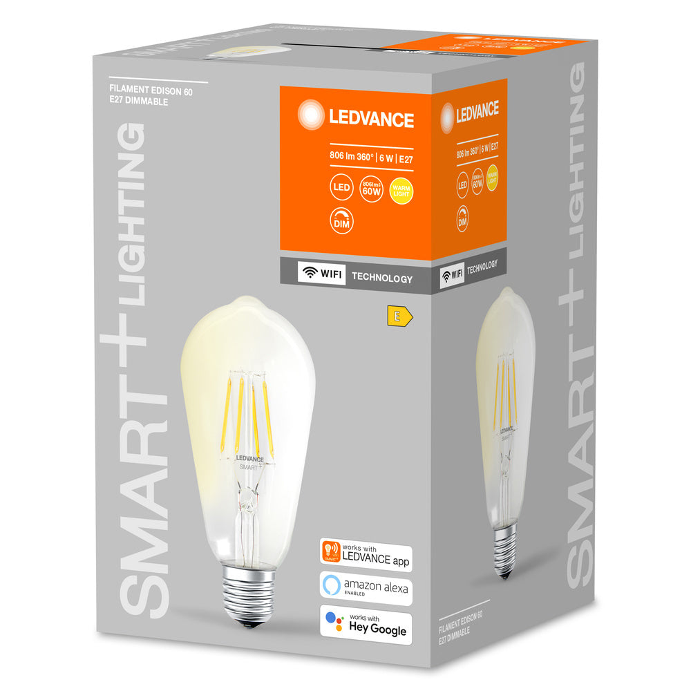 LEDVANCE Smart+ Wifi Edison Filament LED Lampe E27 5.5W - 4058075528277