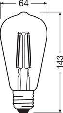 LEDVANCE Smart+ Wifi Edison Filament LED Lampe E27 5.5W - 4058075528277