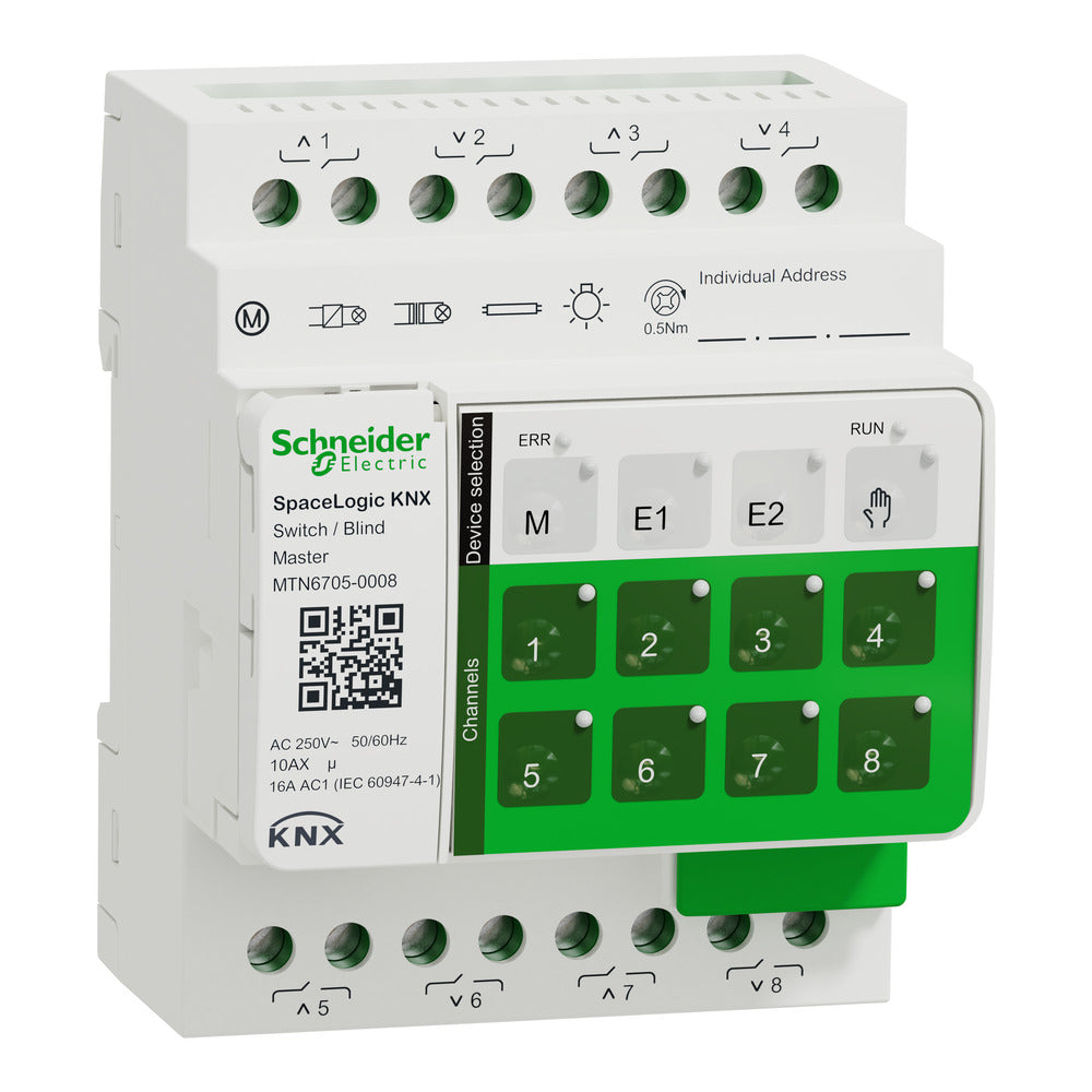 SpaceLogic KNX 8-Kanal Schalter Und Jalousien Master Controller - MTN6705-0008