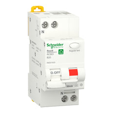 Schneider Resi9 RCBO 20A 30mA Typ A Fehlerstromschutzschalter - R9D01620