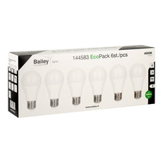 EcoPack Led A60 E27 6W 4000K Glühbirne - 144583 [6 Stück]