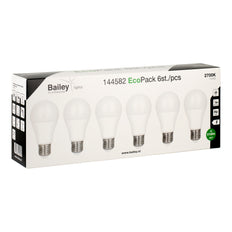 EcoPack LED A60 E27 6W Warmweiß Glühbirne - 144582 [6 Stück]