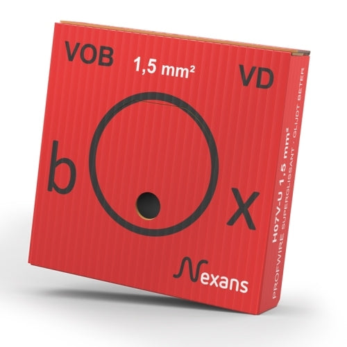 Nexans H07V-U Eca Installationsdraht 1.5mm² Rot - 10564830 [100 Stück]