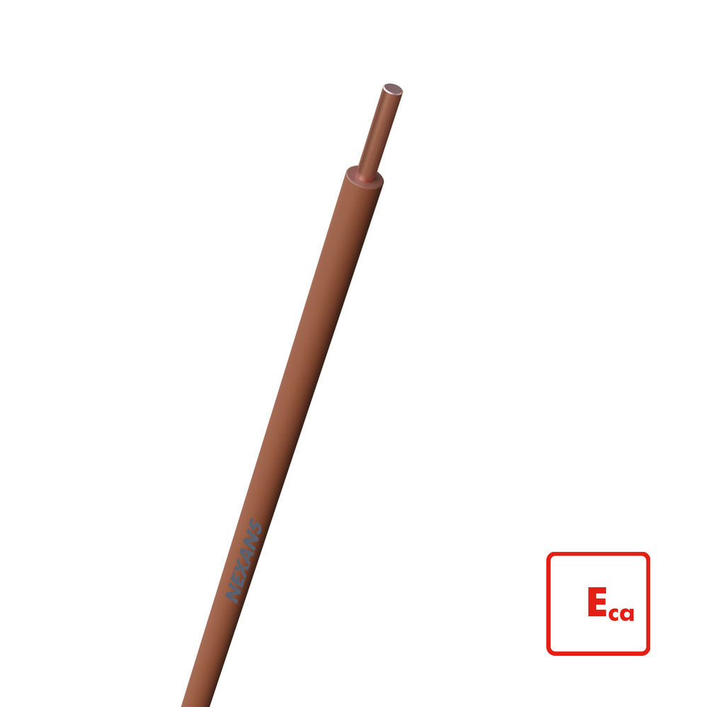 Nexans H07V-U Eca 1.5mm² Installationsdraht Braun VDbox - 10546311 [100 Stück]