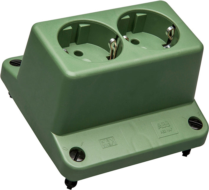 ABB 3640 Duale Schuko Steckdose Abdeckung Grün Recycelt - 1SPA007130F9250