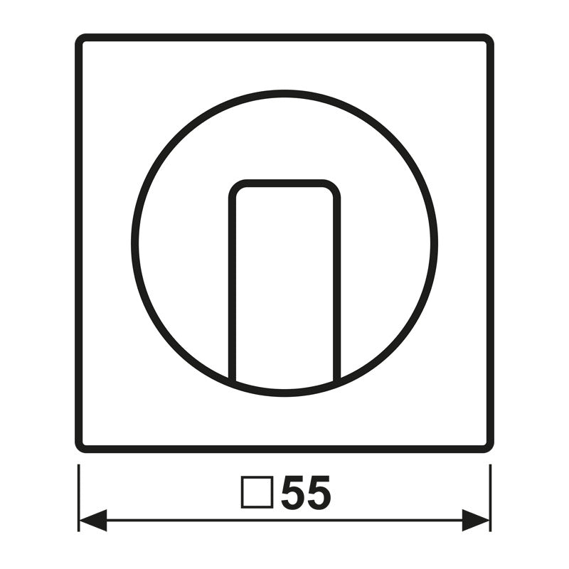 A500 Serie Matte Schwarze Rotary Switch Abdeckung Platte - A1541BFSWM