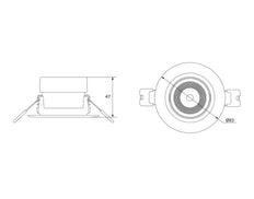 Opple LED Chiara 6W Recessed Spotlight 2700K White - 541003410900