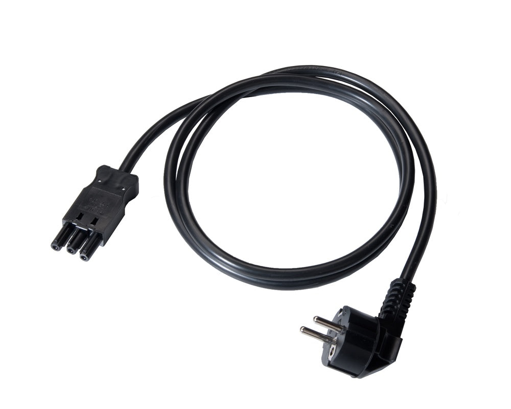 MK Rechter Winkel AC166 Weiblicher Stromkabel 3M Schwarz - 1159ZL/3/SW [10 Stück]