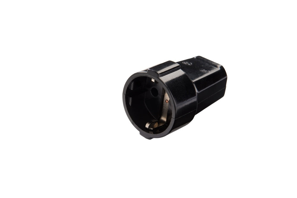 MK Professionelle Duroplast Kupplungsstecker Mit Erdung Schwarz - 634/SW [5 Stück]