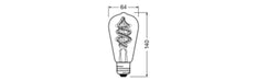 Ledvance Smarte Wifi Edison Rgbw Filament E27 Glühbirne 4.5W - 4058075609914
