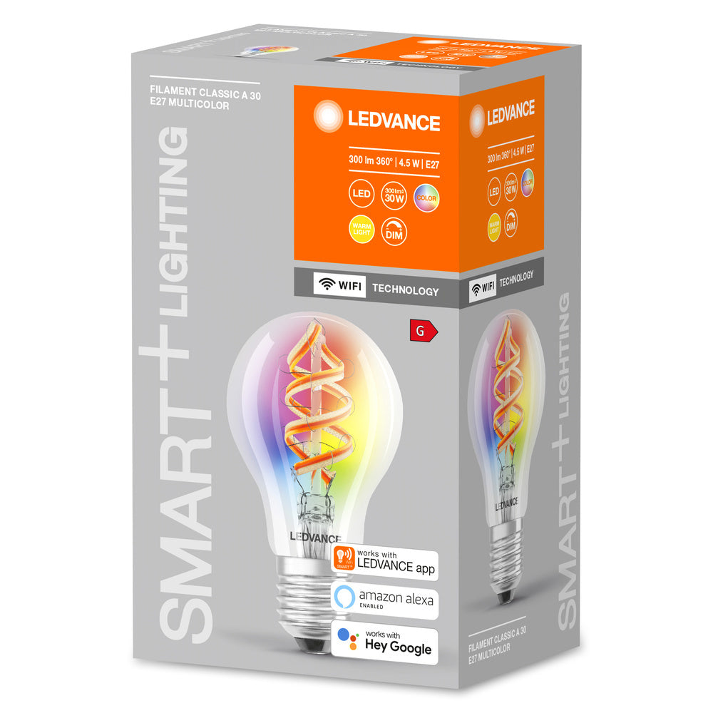 LEDVANCE Smarte Wifi RGBW Filament E27 LED Lampe 4.5W - 4058075619012