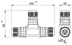 IP68 Wasserdichte Kabelverbindungsdose 3P 32A 450V - CBIP68P3T