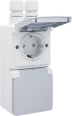 Doppelte Vertikale IP44 Wandsteckdose 16A 250V Mit Schutz - 700-37835