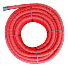 Doppelwandige PE-HD Kabelschutzrohr 40x33mm Rot 50M - MBR040 [50 Meter]