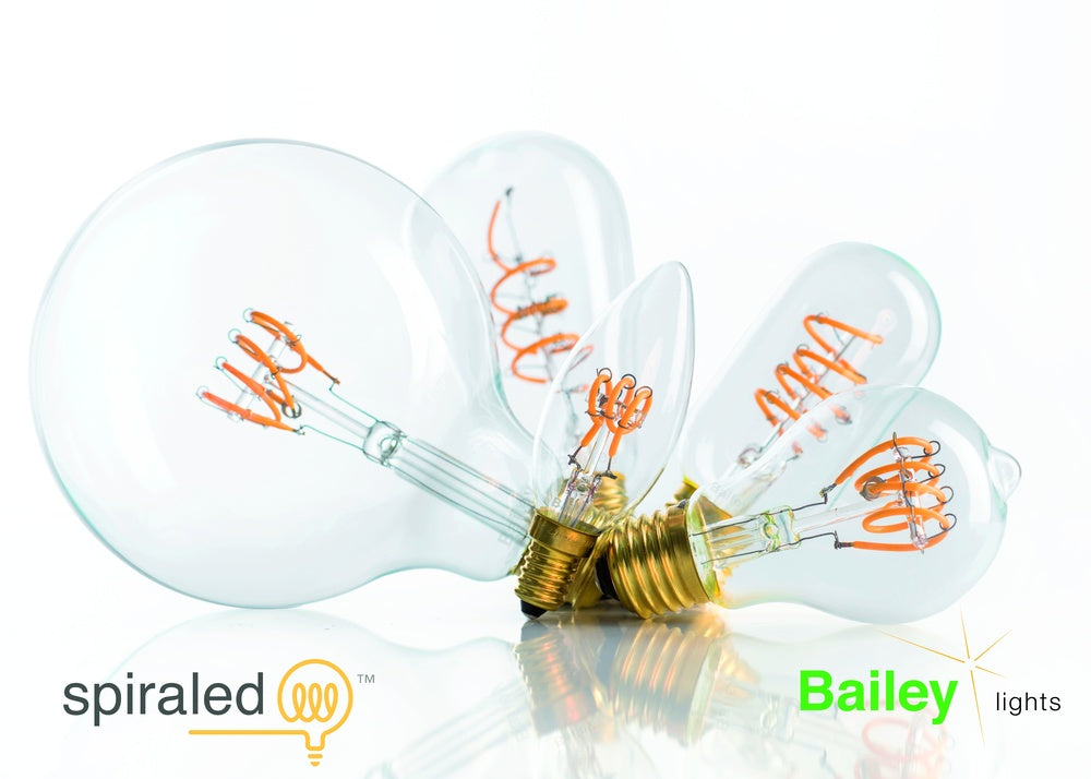 Bailey Spiraled LED Filament A60 E27 3.2W Dimmable Bulb - 145009